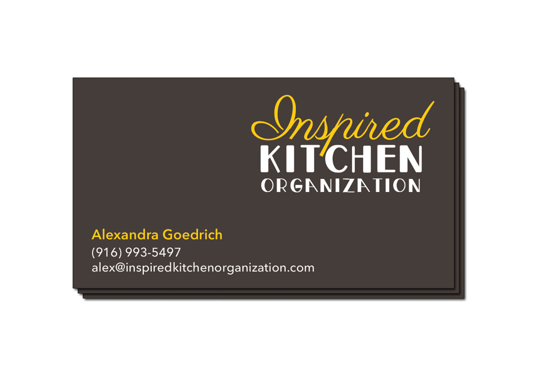 Inspired Kitchen Organization Business Card Front