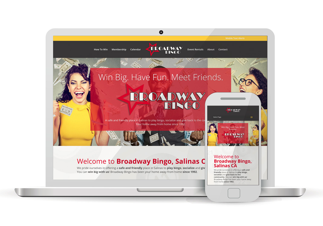 Boradway Bingo WordPress Website Design