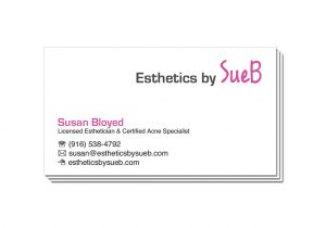 Client Portfolio Esthetics By SueB Business Card Front